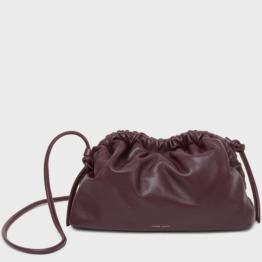 Women\'s Mansur Gavriel Mini Cloud Clutch Bags Dark Brown | AU 0586HF